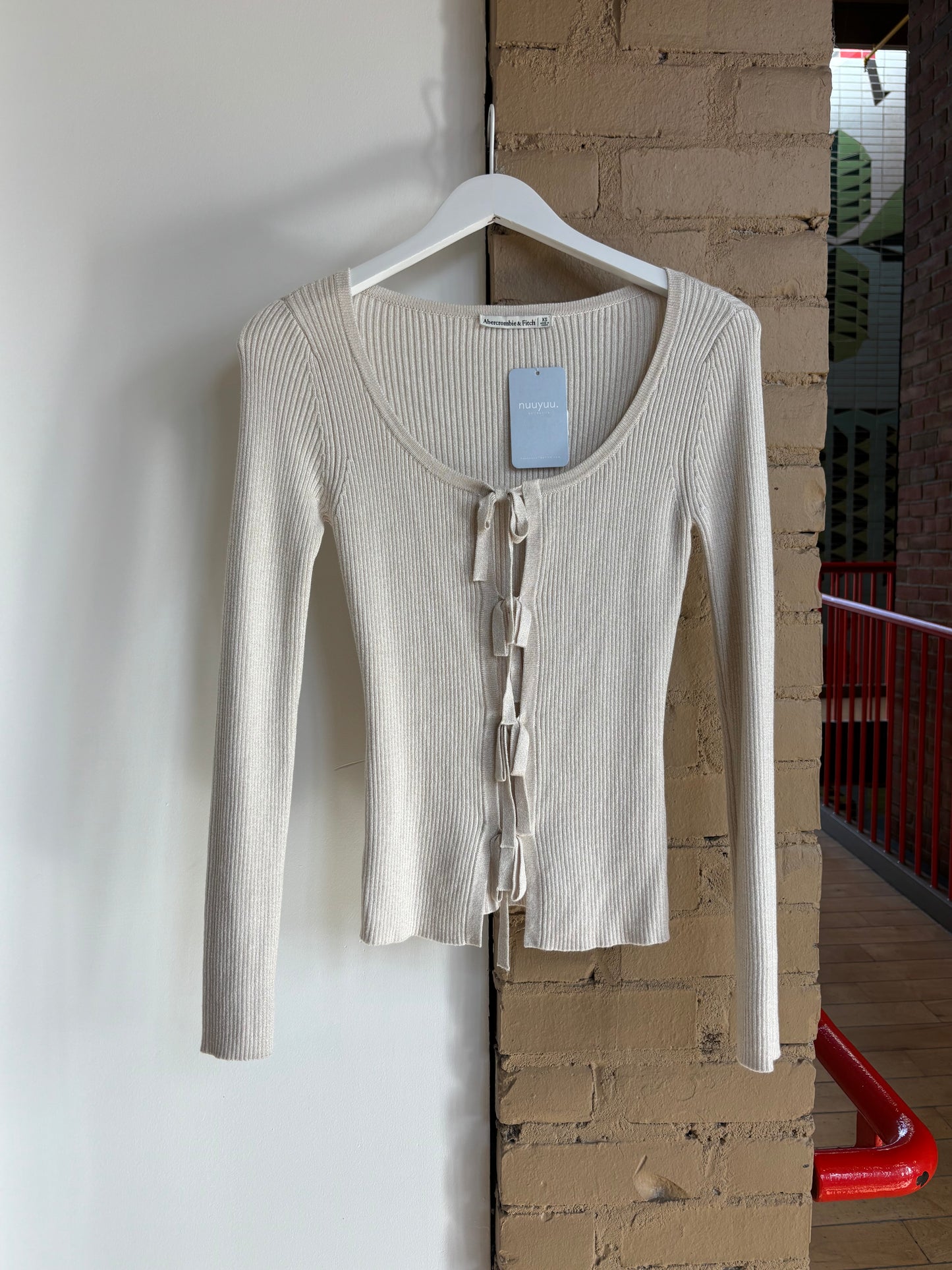 Booth 18 A&F Tie Front Cardigan (XS/S/M)
