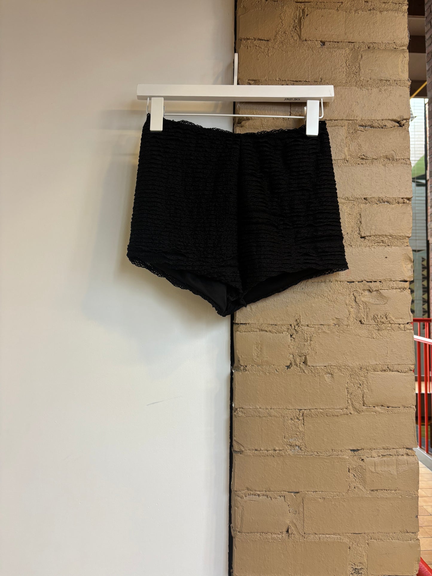 Booth 2 Black Lace Micro Shorts (S)