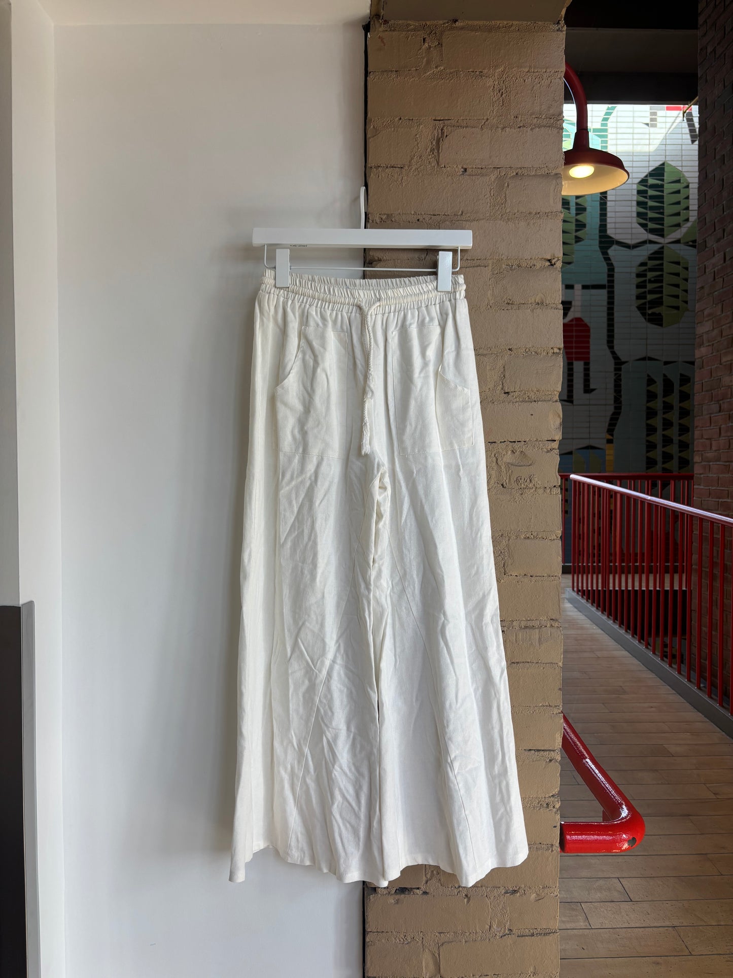 Booth 2 Polly White Linen Pants (XS/S)
