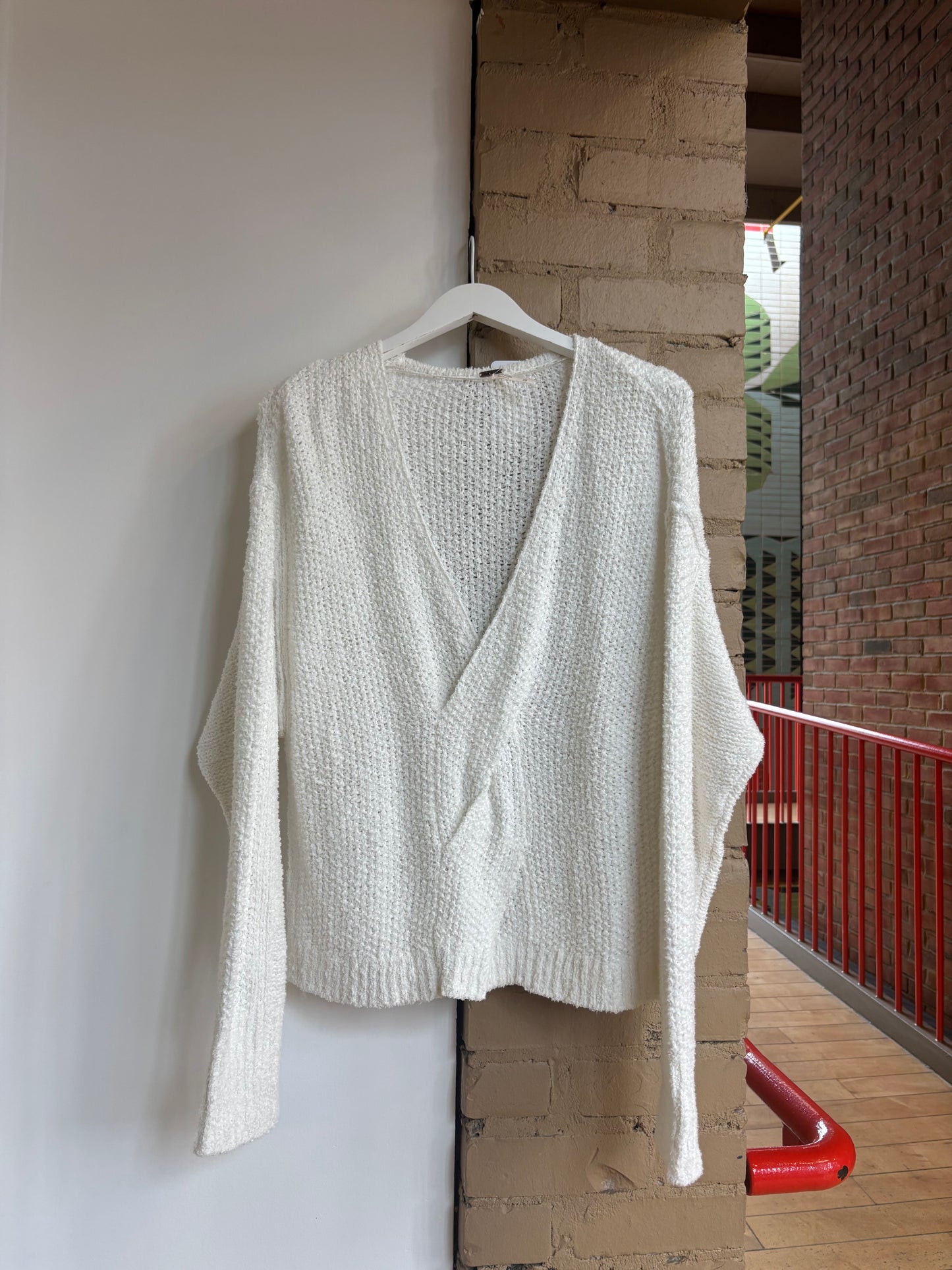 Booth 19: Free People White Sweater (M)