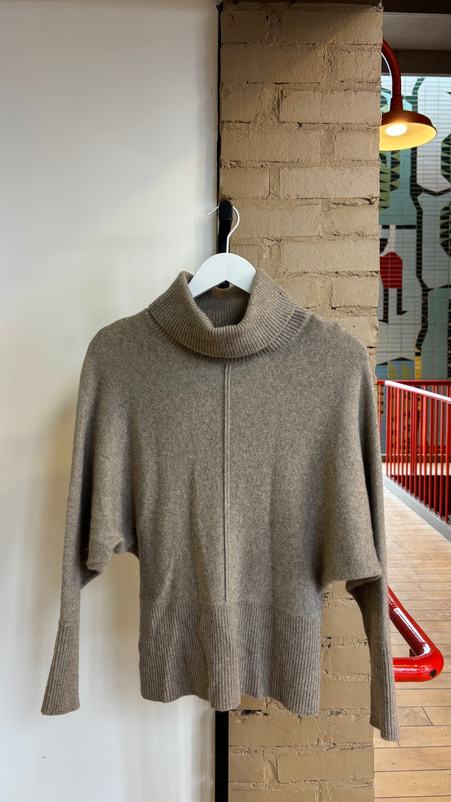 Booth 4 Tan Turtleneck Sweater (M)
