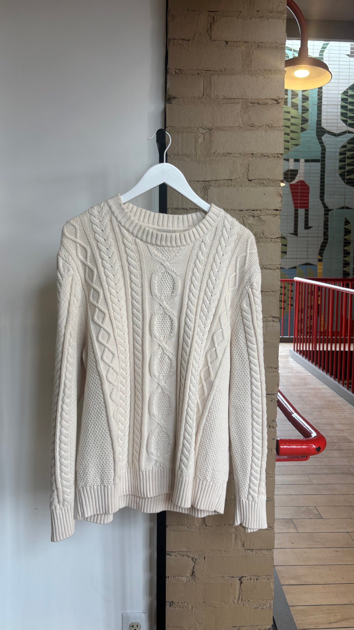 Booth 18 LL Bean Fisherman Cable Knit Sweater (XL)