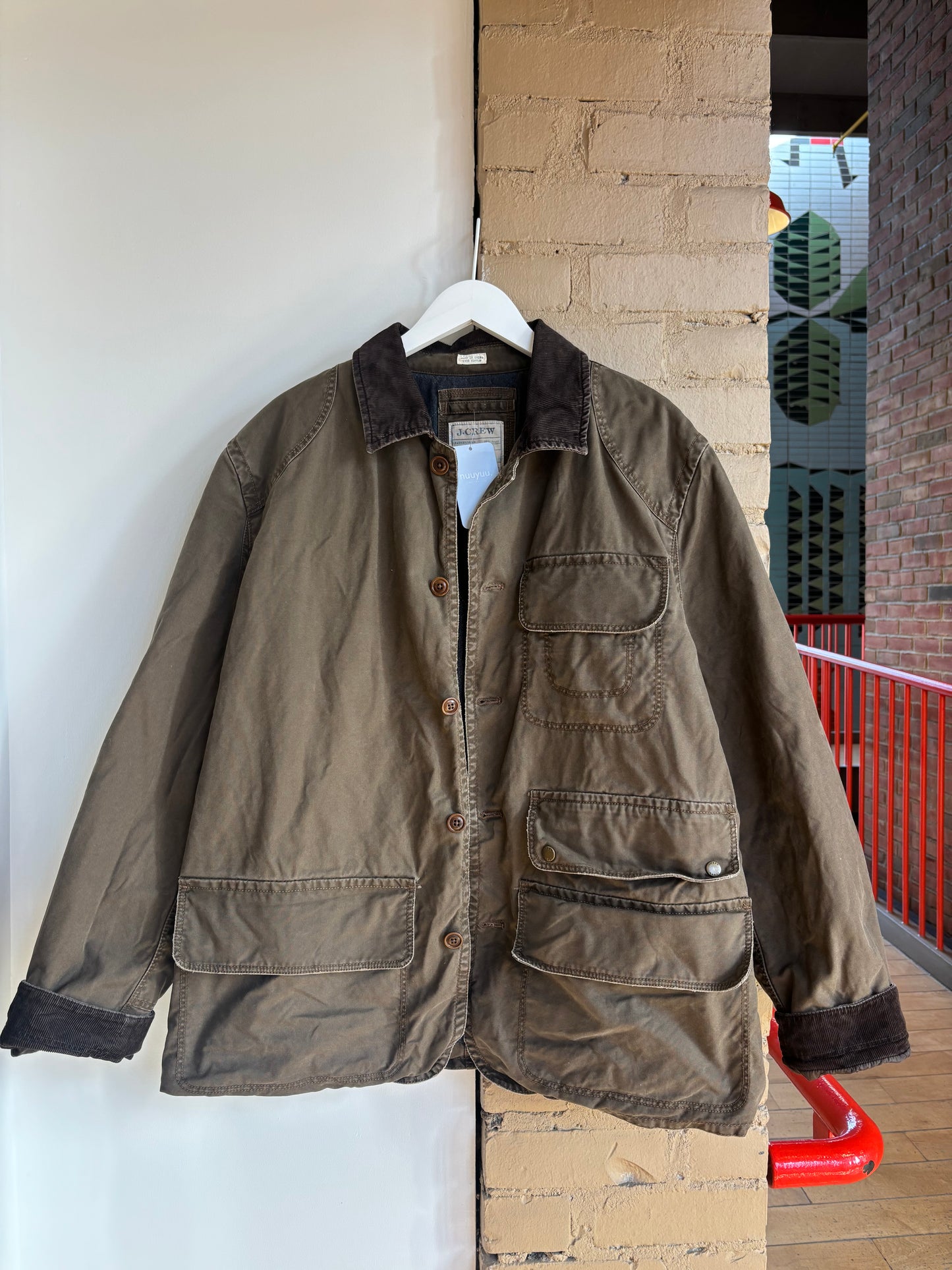 Booth 3 100% Cotton J. Crew Brown Barn Jacket (XL)
