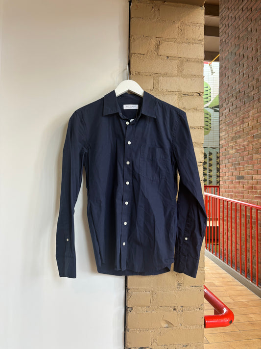 Booth 8 Everlane Navy Blue Button Down Top With White Buttons (XS)