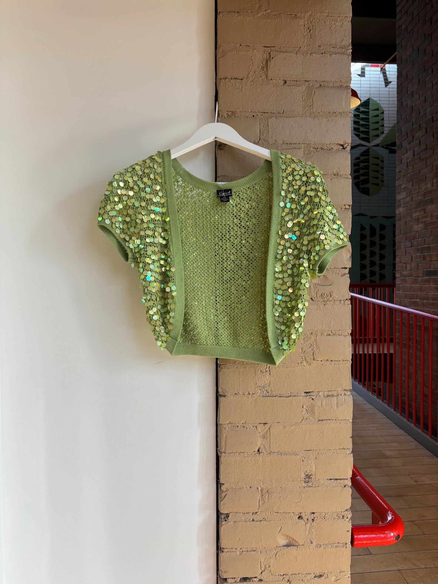 Booth 13 Y2K Green Shrug (M)