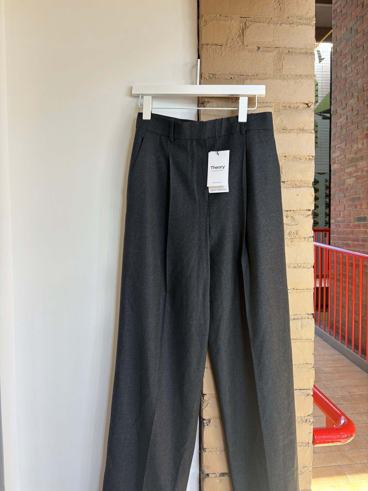 Booth 20 NWT Theory Pleat Charcoal Trouser (6)