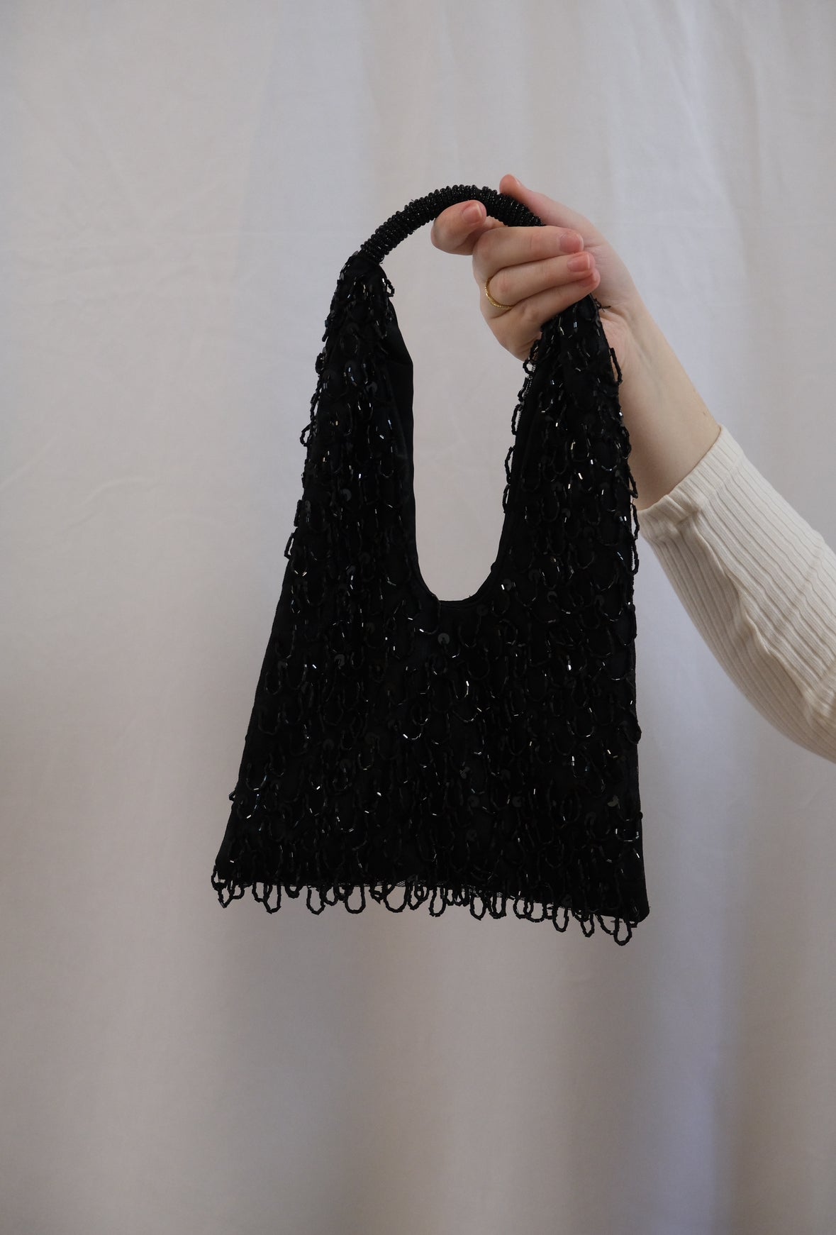 Booth 13 Beaded Holiday Purse In Black