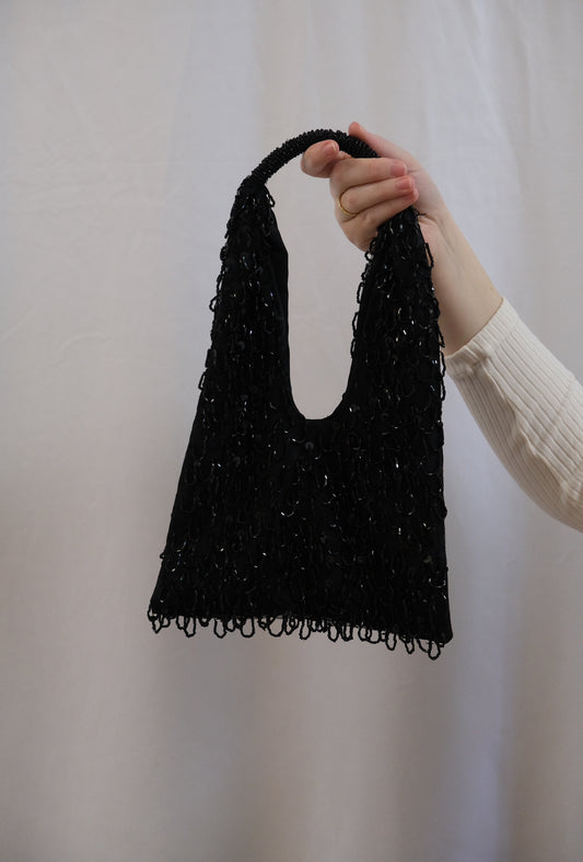 Booth 13 Beaded Holiday Purse In Black