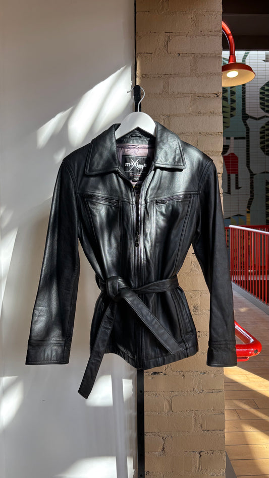 Booth 5 Maxima Lined Leather Jacket (S)