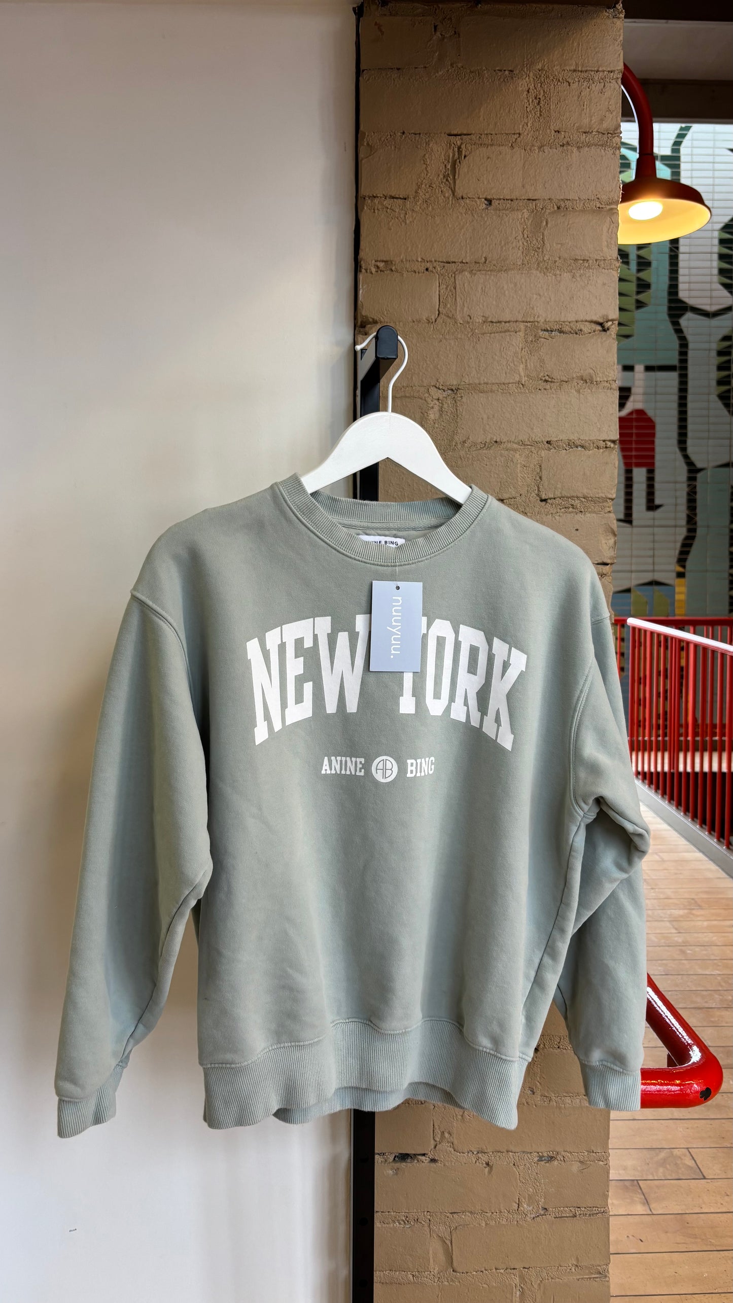 Booth 8 Anine Bing Seafoam Pullover Sweatshirt (S)