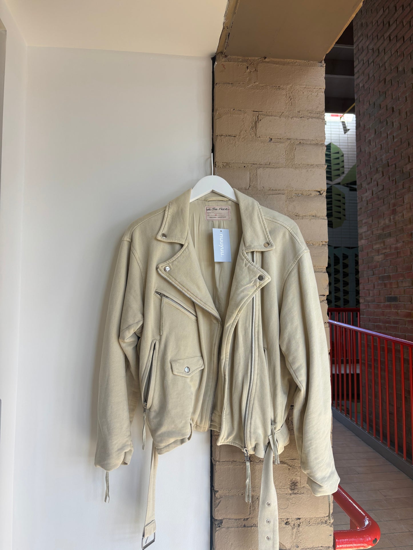 Booth 14 Free People Moto Jacket Beige (M)