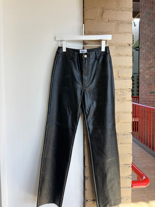 Booth 7 Princess Polly Black Leather Pants (4)