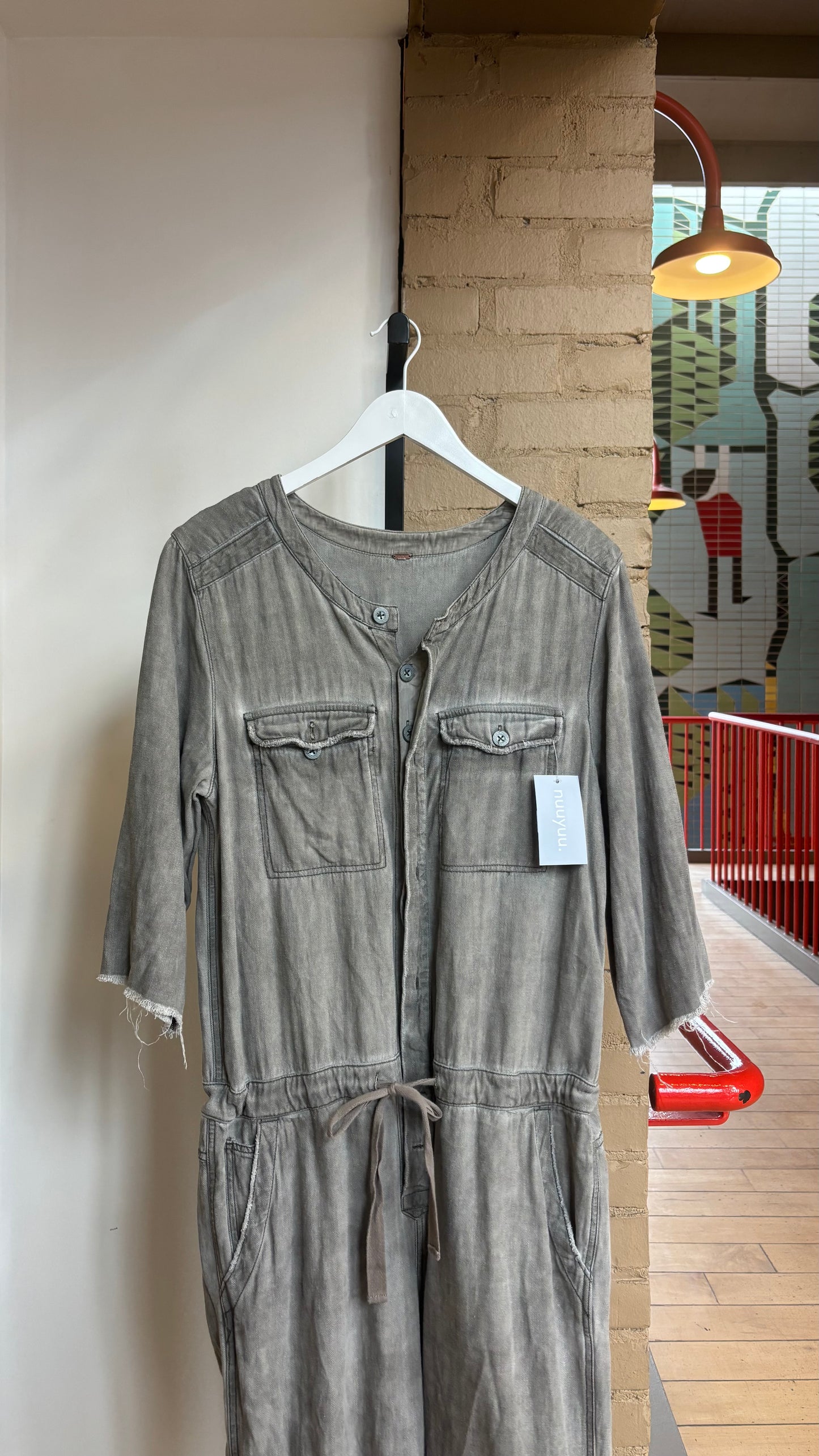 Booth 5 Grey Denim Jumpsuit (L)