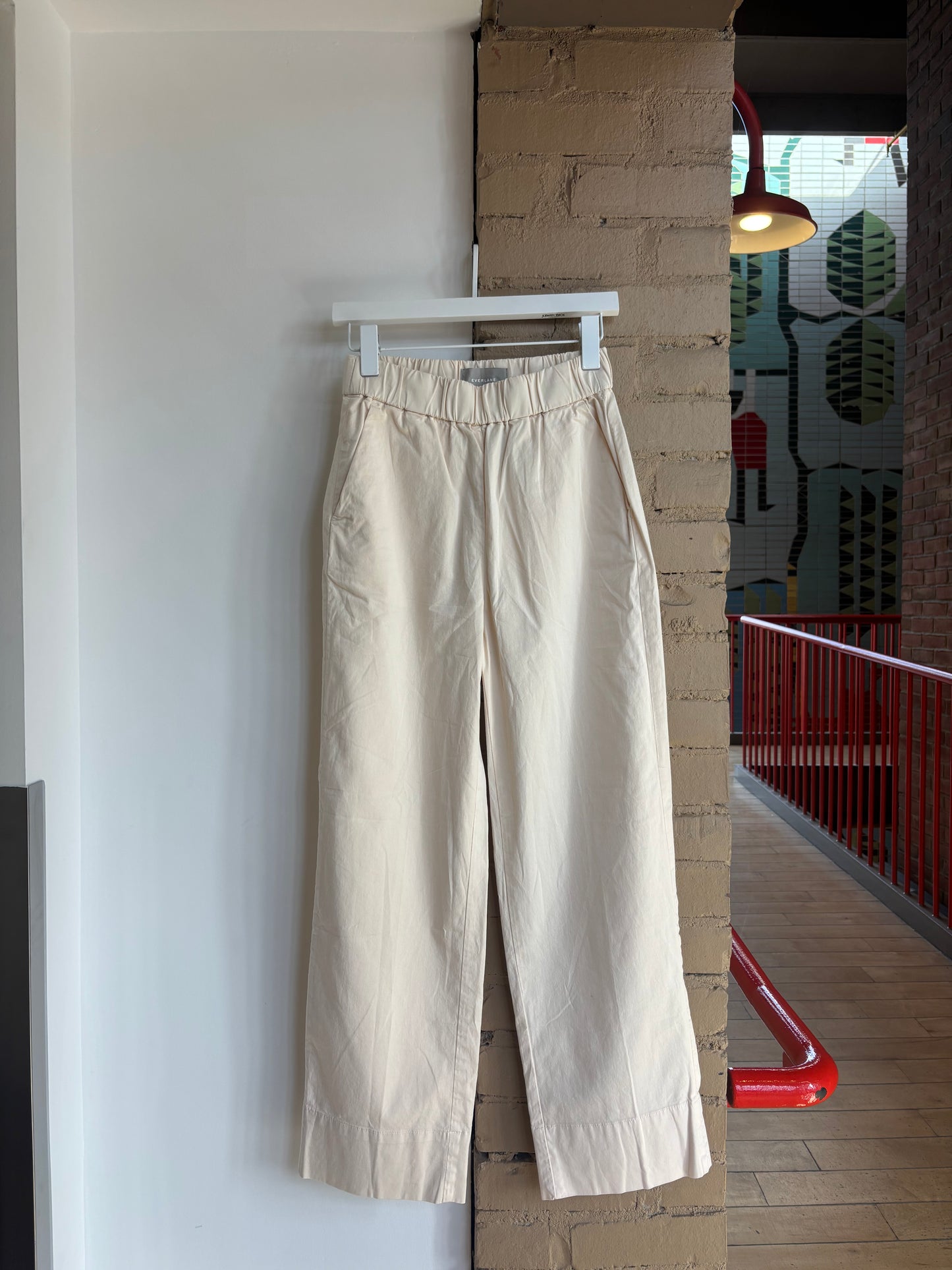 Booth 3 Cream Everlane Wide Leg Pants (4)