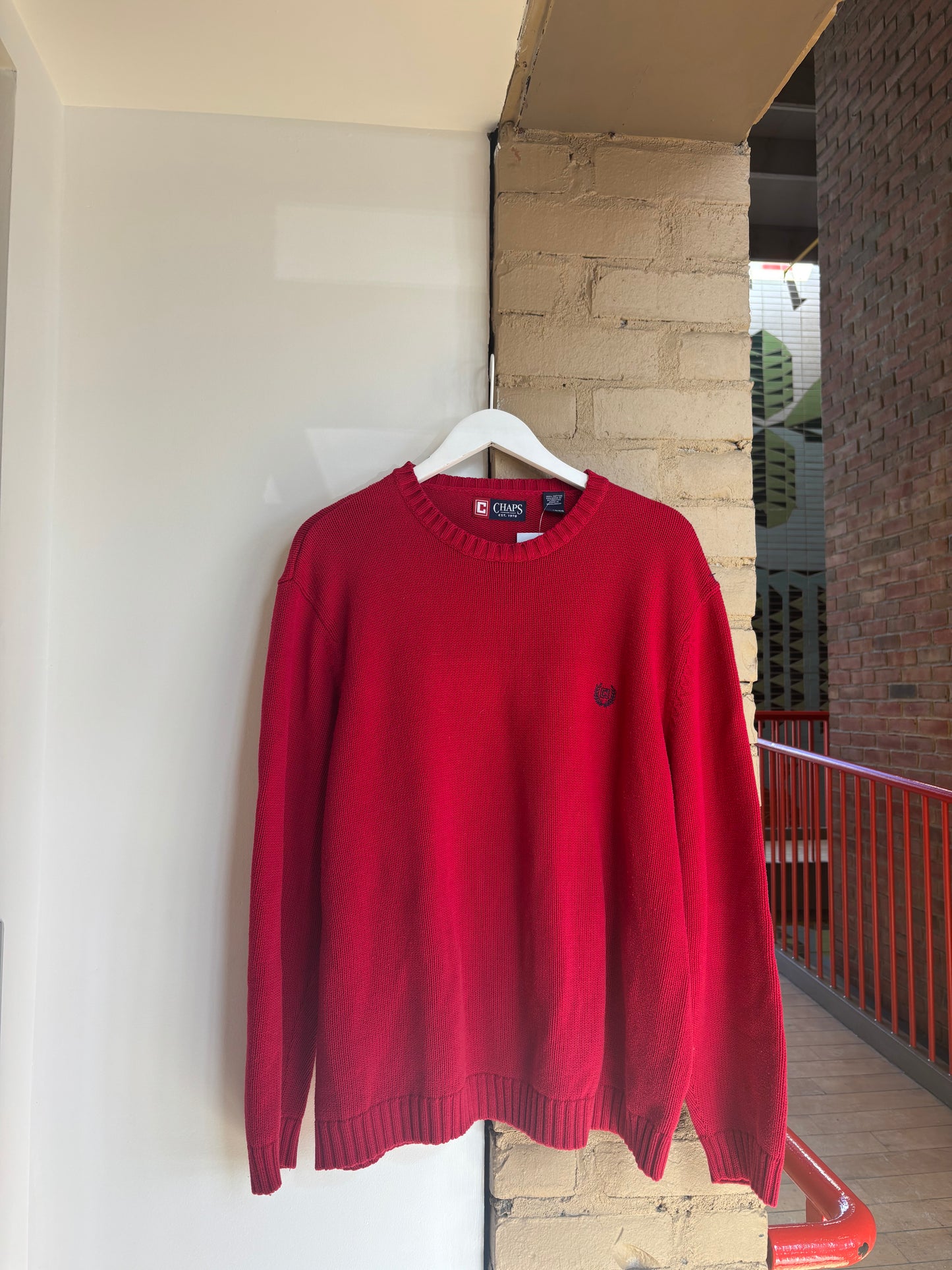 Booth 2 Red Chaps Vintage Sweater (L/XL)