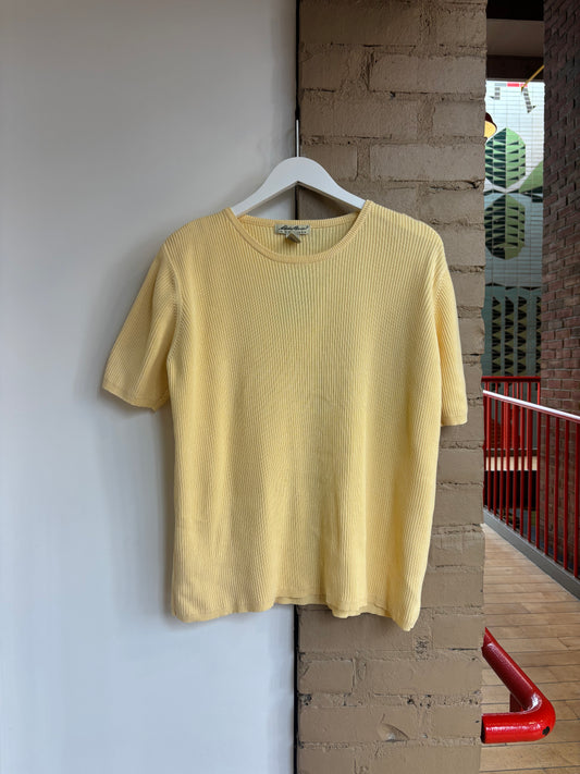 Booth 18 Eddie Bauer Yellow Knit Short Sleeve (XL)