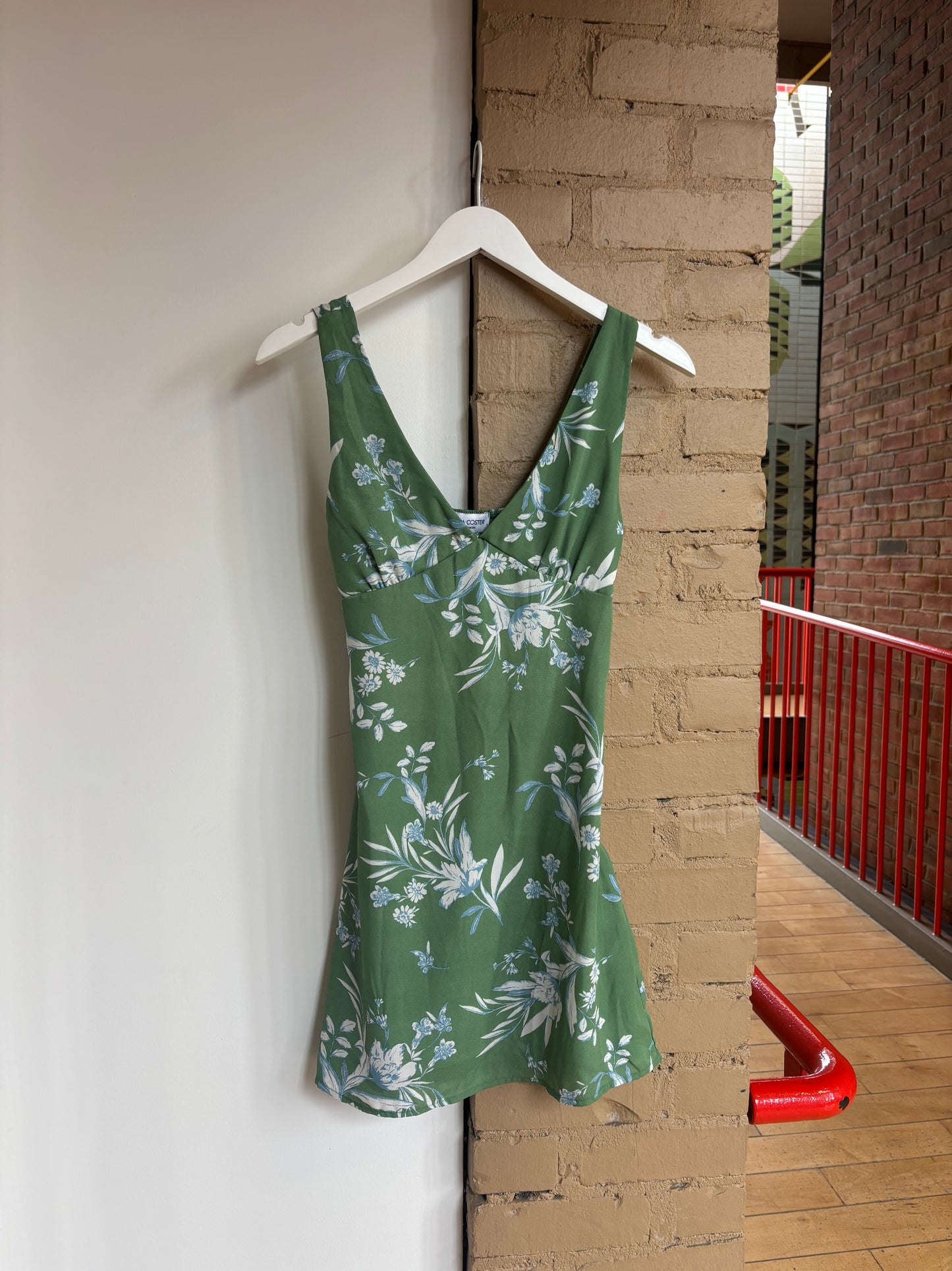 Booth 11 Green & Blue Floral Dress (S)