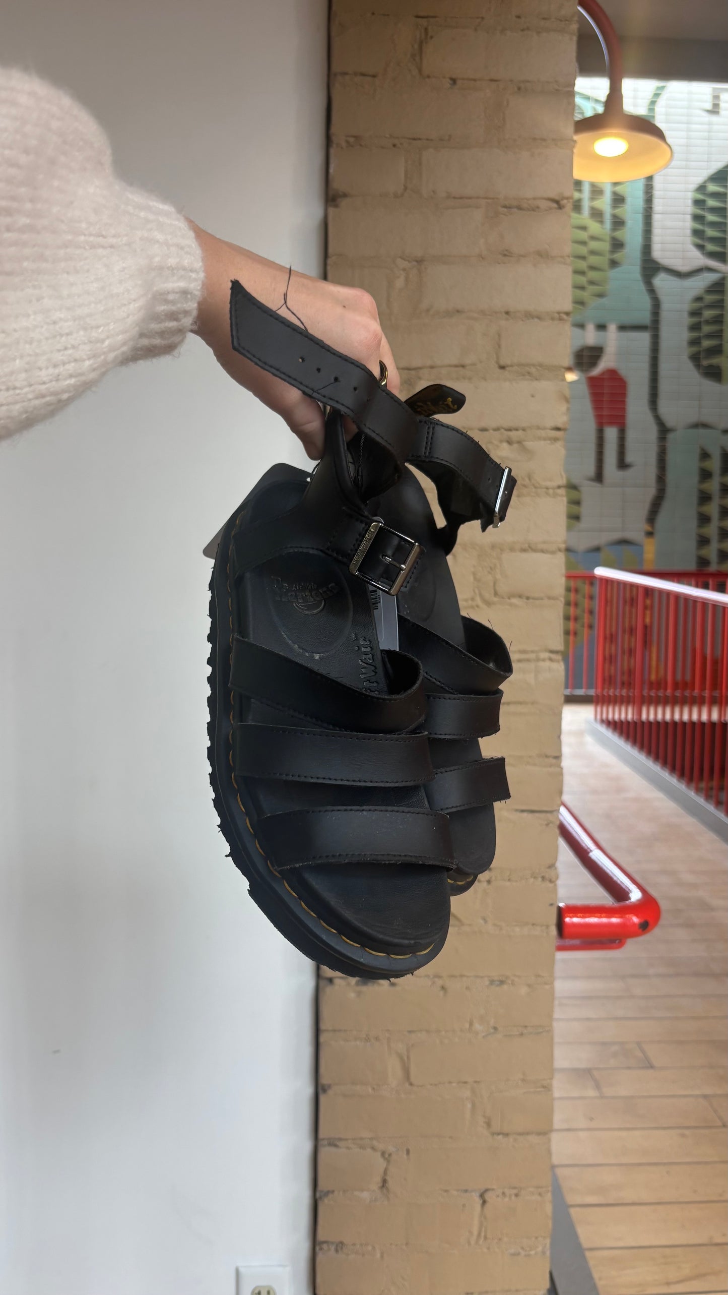 Booth 3 Doc Martens Black Sandals (8)