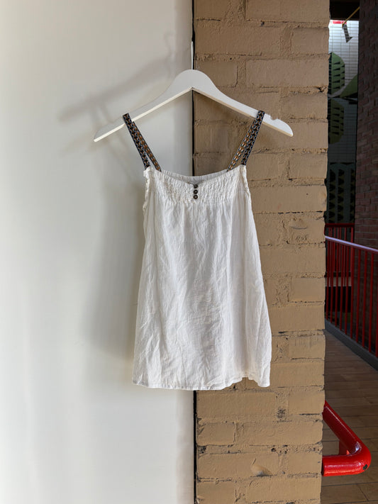 Booth 3 Free Bird White Sleeveless Top (S)