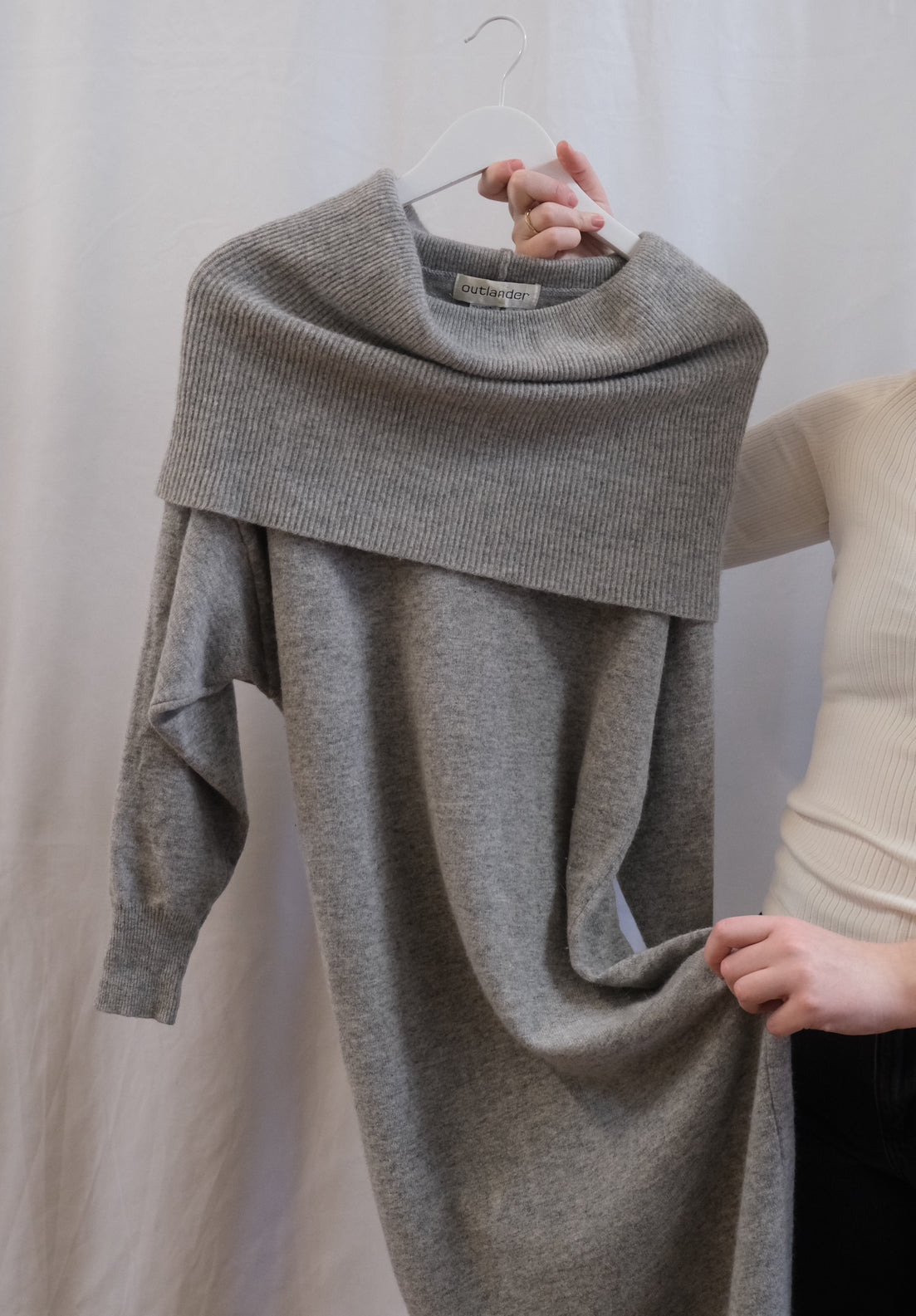 Booth 4 Vintage Grey Turtleneck Sweater Dress (M)