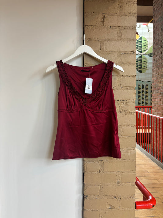 Booth 9 Elie Tahari Maroon Silky Cami (S)
