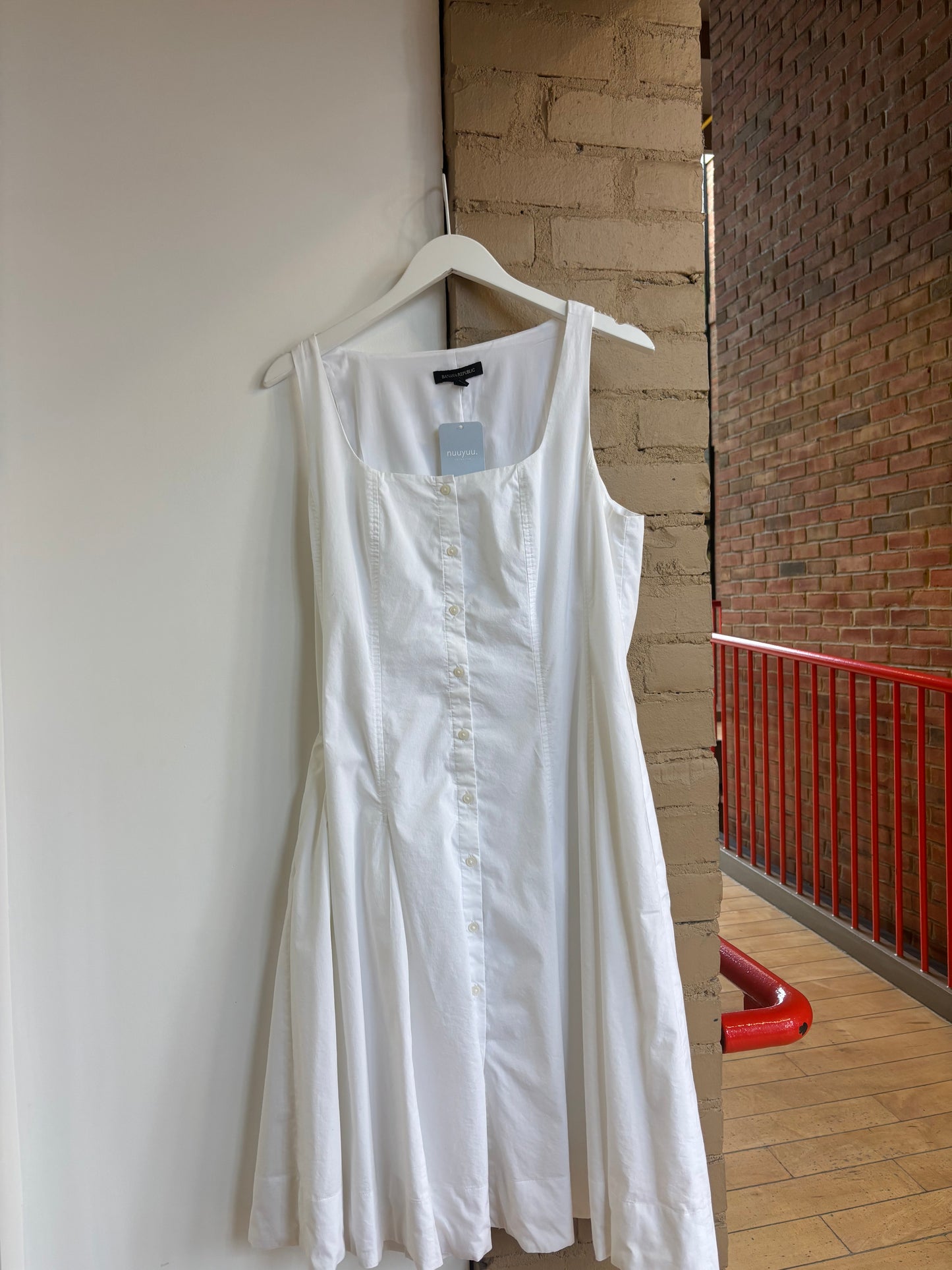 Booth 1 Banana Republic White Button Down Dress (L)