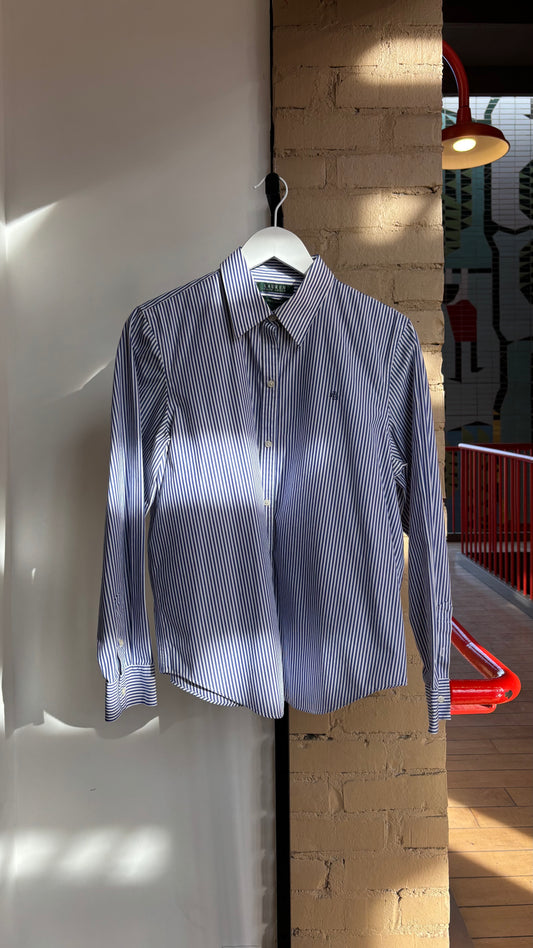 Booth 5 Ralph Lauren Blue Stripe Shirt RL (L)