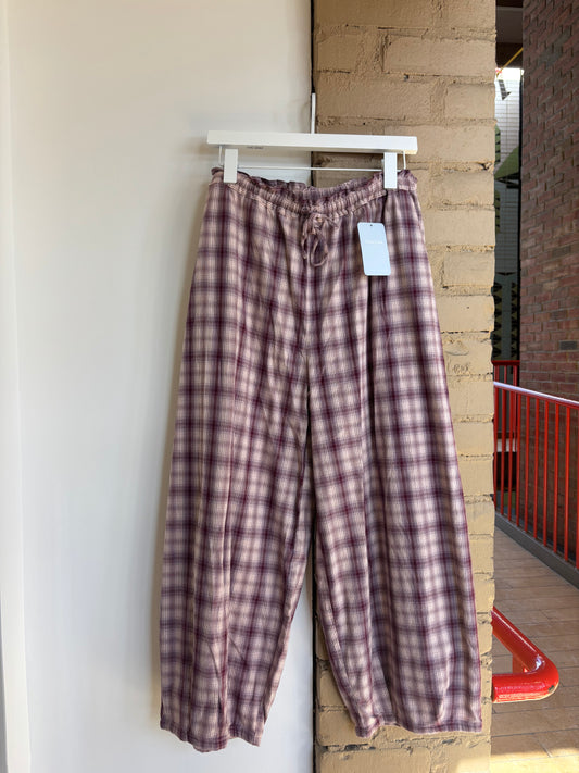 Booth 10 Anthropologie Barrel Leg Flannel Pants (M)